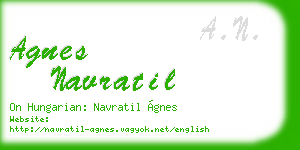agnes navratil business card